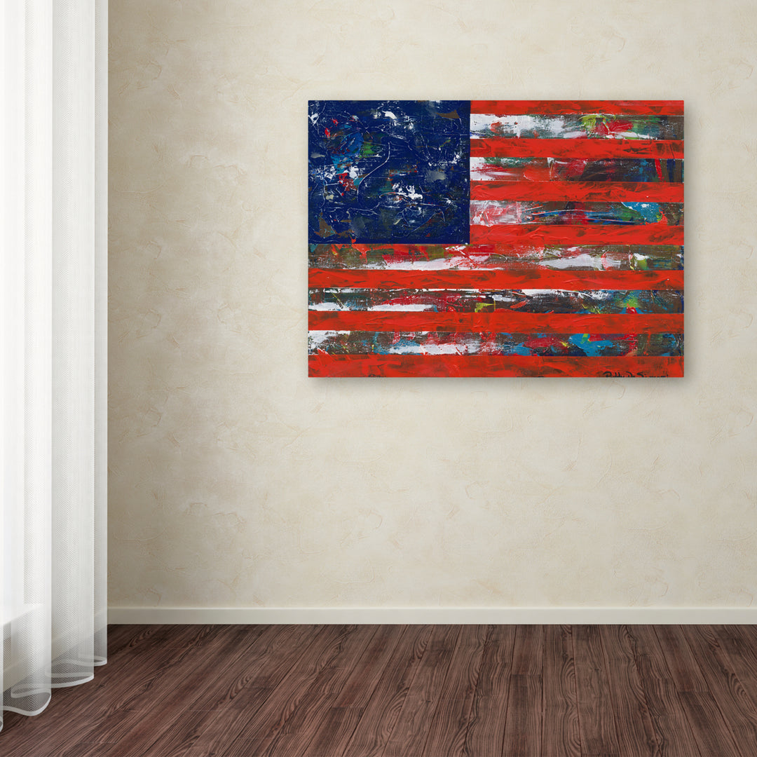 Patricia Alvez American Flag Canvas Art 18 x 24 Image 3