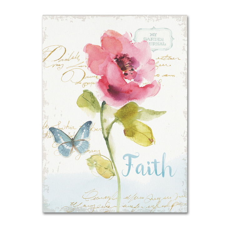 Lisa Audit Rainbow Seeds Floral VI Faith Canvas Art 18 x 24 Image 1