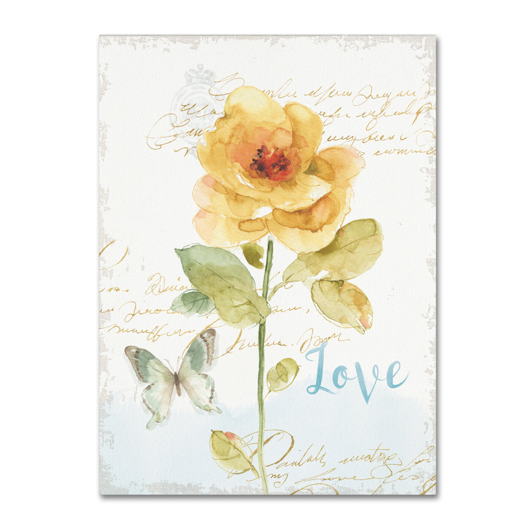 Lisa Audit Rainbow Seeds Floral VIII Love Canvas Art 18 x 24 Image 1