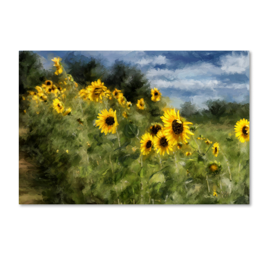 Lois Bryan Sunflowers Bowing and Waving Canvas Art 16 x 24 Image 1