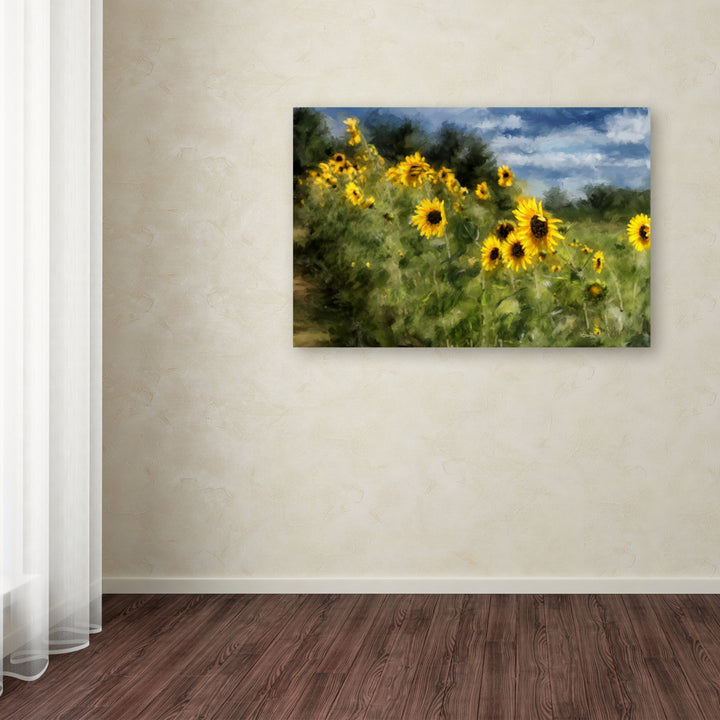 Lois Bryan Sunflowers Bowing and Waving Canvas Art 16 x 24 Image 3