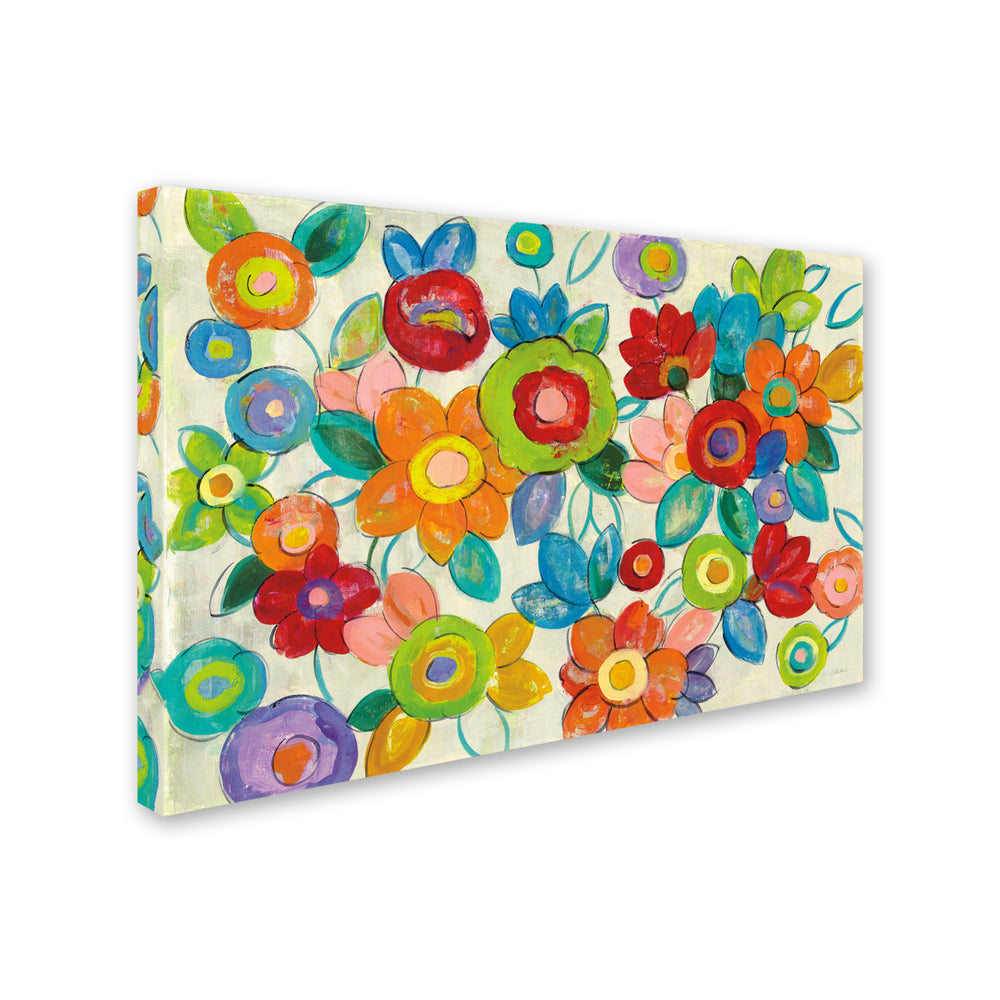 Silvia Vassileva Decorative Flowers Bright Canvas Art 16 x 24 Image 2