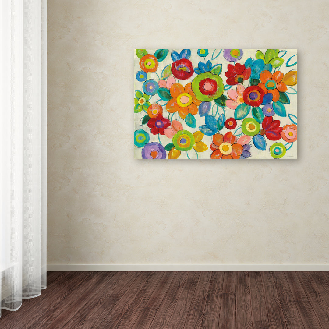 Silvia Vassileva Decorative Flowers Bright Canvas Art 16 x 24 Image 3