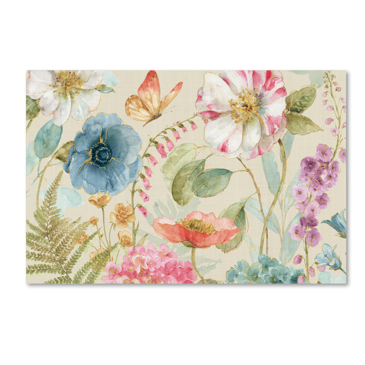 Lisa Audit Rainbow Seeds Flowers I Linen Canvas Art 16 x 24 Image 1