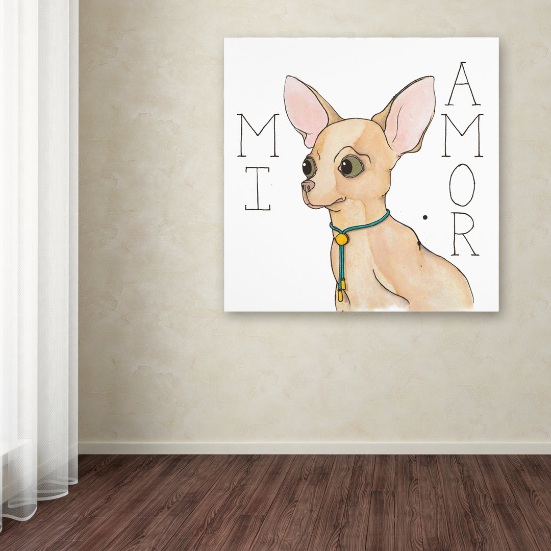 Elyse DeNeige Puppy Love Chihuahua Color Large Canvas Art 35 x 35 Image 3