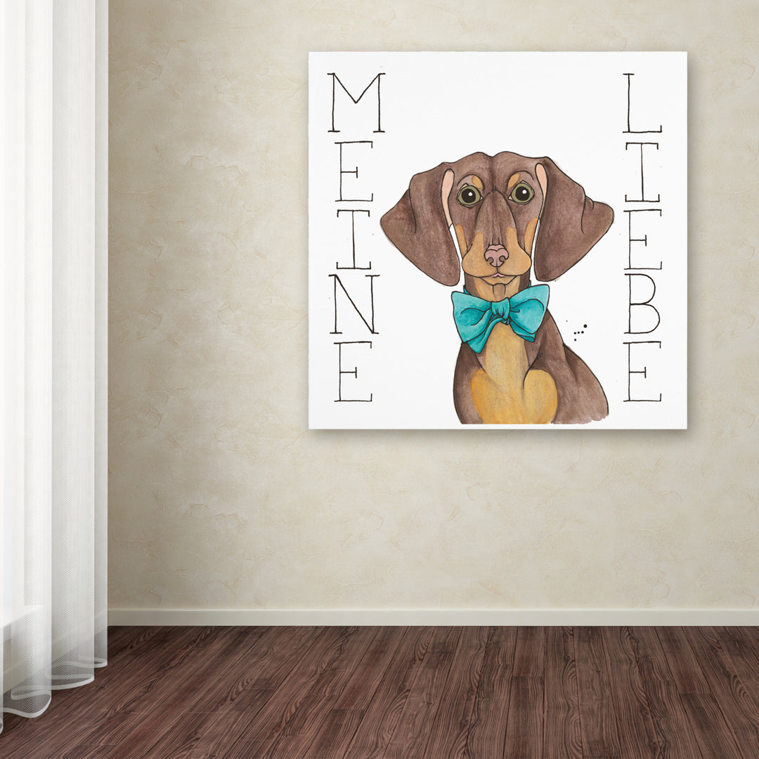Elyse DeNeige Puppy Love Dachshund Color Large Canvas Art 35 x 35 Image 3
