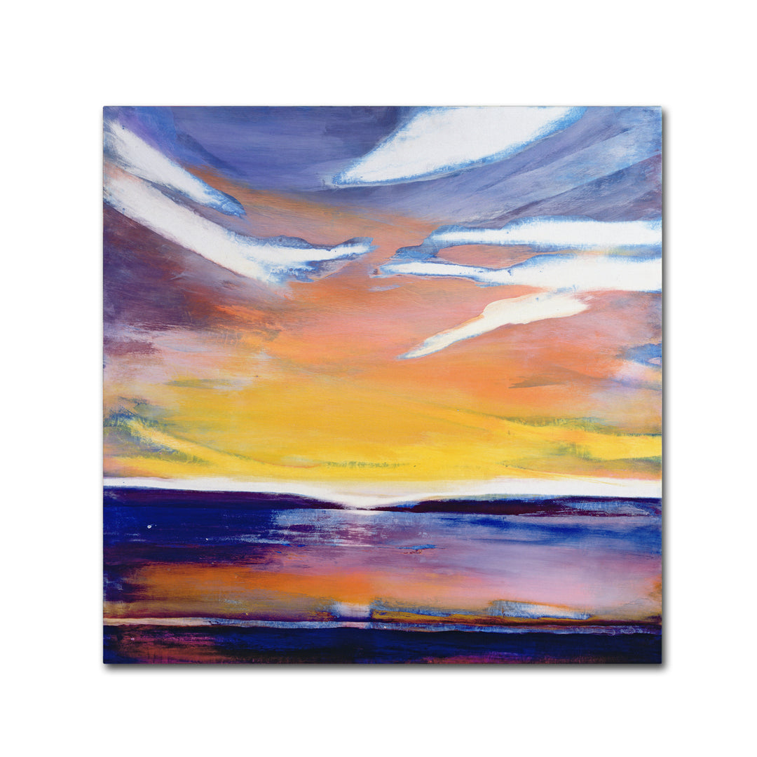 Lou Gibbs Evening seascape Large Canvas Art 35 x 35 Image 1