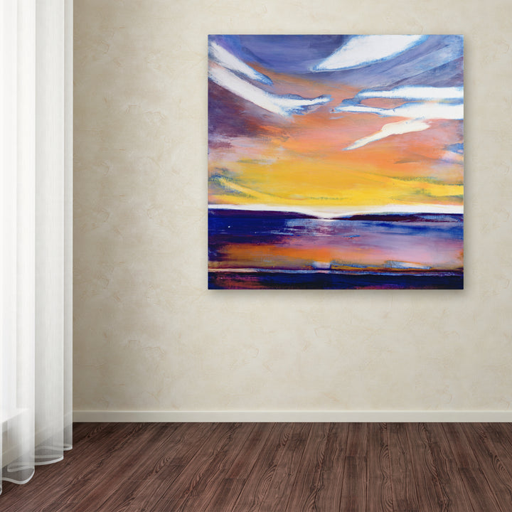 Lou Gibbs Evening seascape Large Canvas Art 35 x 35 Image 3