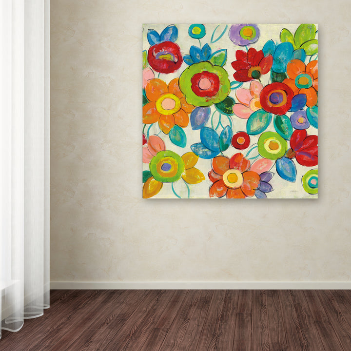 Silvia Vassileva Decorative Flowers Bright Crop Large Canvas Art 35 x 35 Image 3