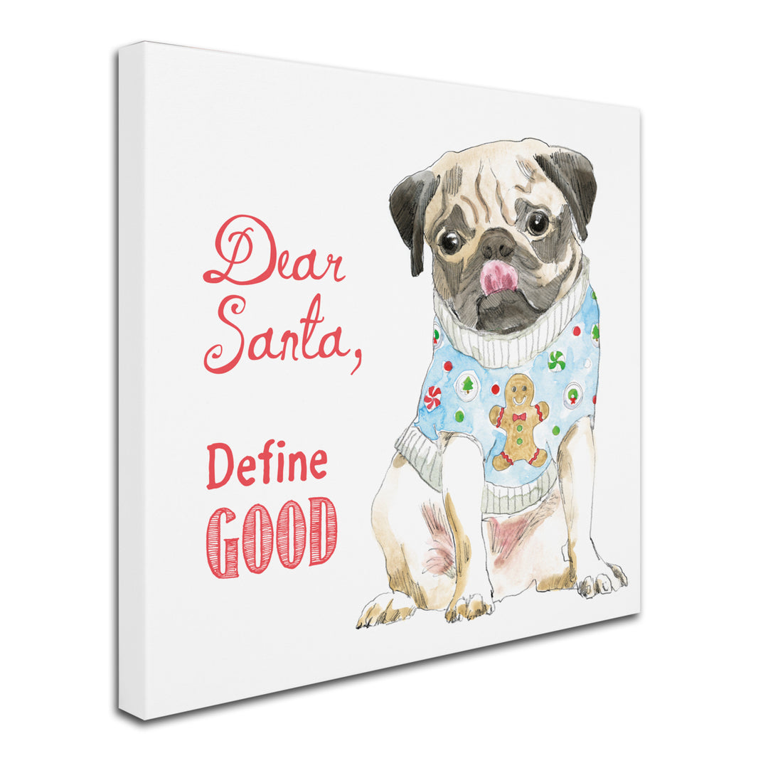 Beth Grove Glamour Pups Christmas IV Canvas Art 24 x 24 Image 2