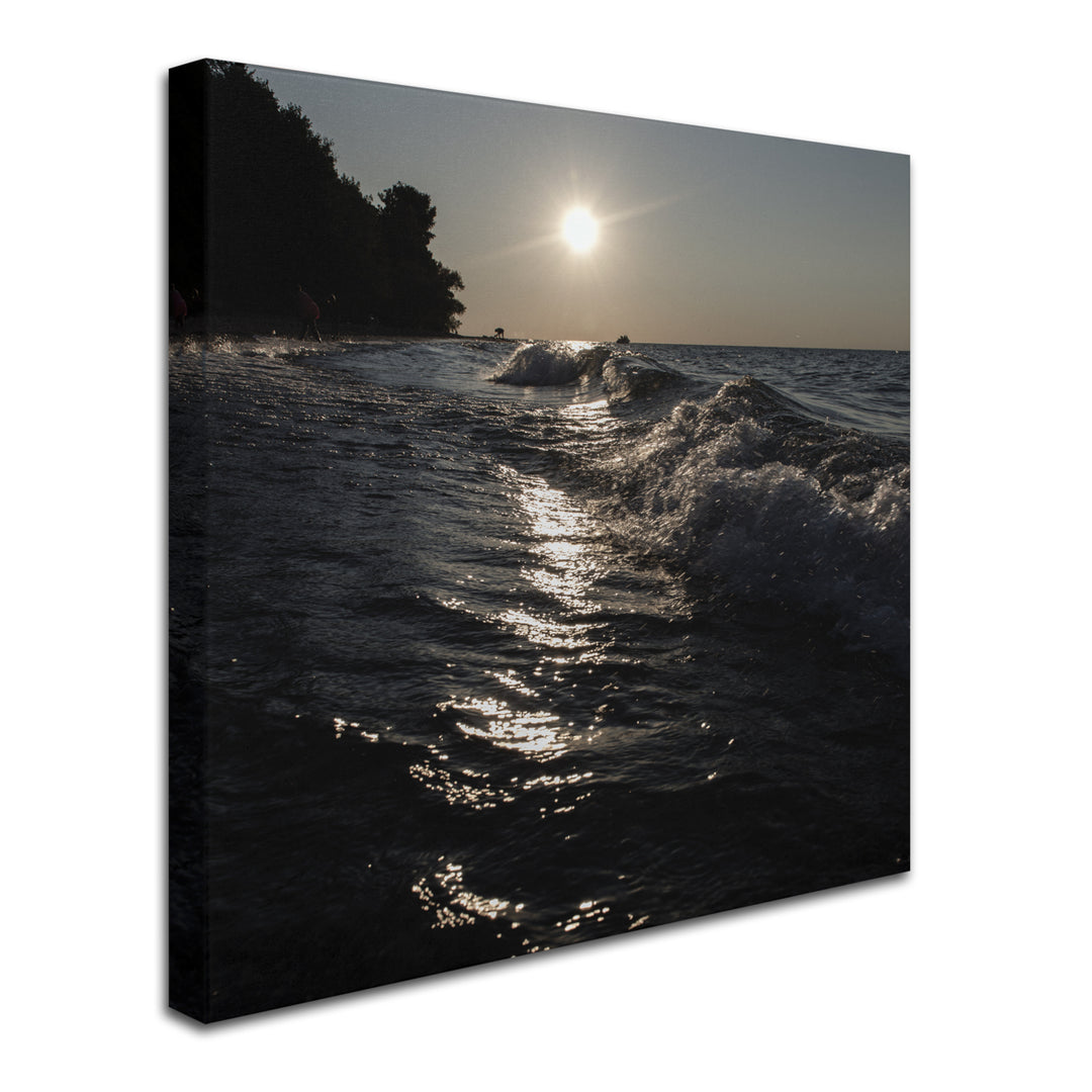 Kurt Shaffer Beach Glass Hunting Canvas Art 24 x 24 Image 2