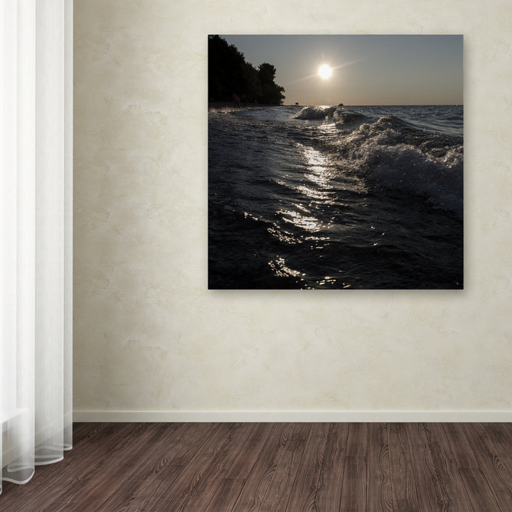 Kurt Shaffer Beach Glass Hunting Canvas Art 24 x 24 Image 3