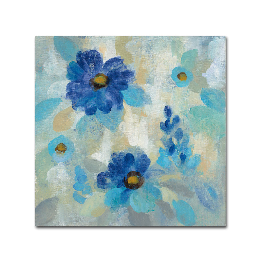 Silvia Vassileva Blue Flowers Whisper II Canvas Art 24 x 24 Image 1