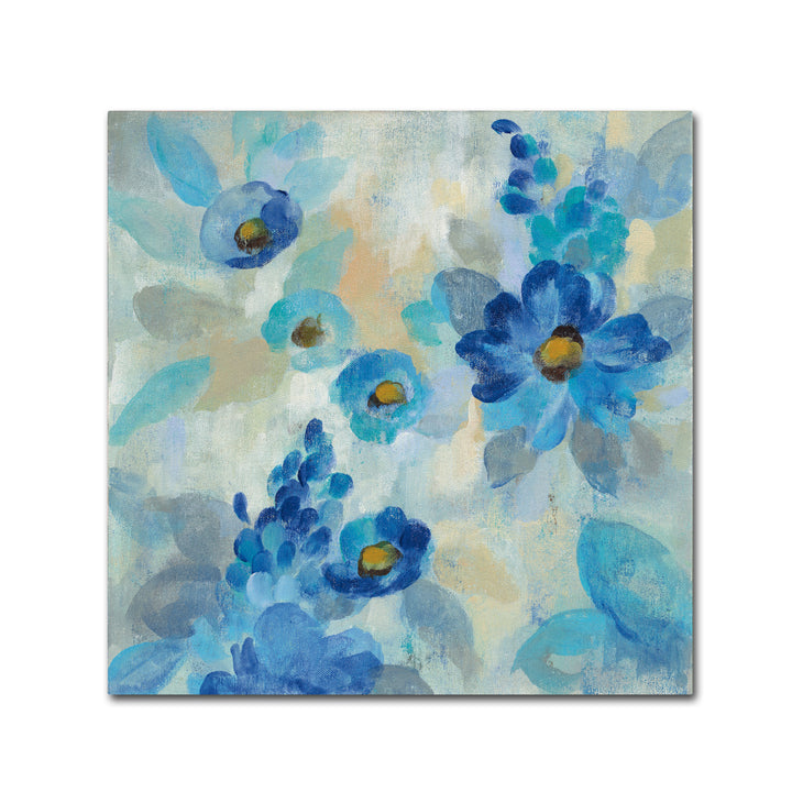 Silvia Vassileva Blue Flowers Whisper III Canvas Art 24 x 24 Image 1
