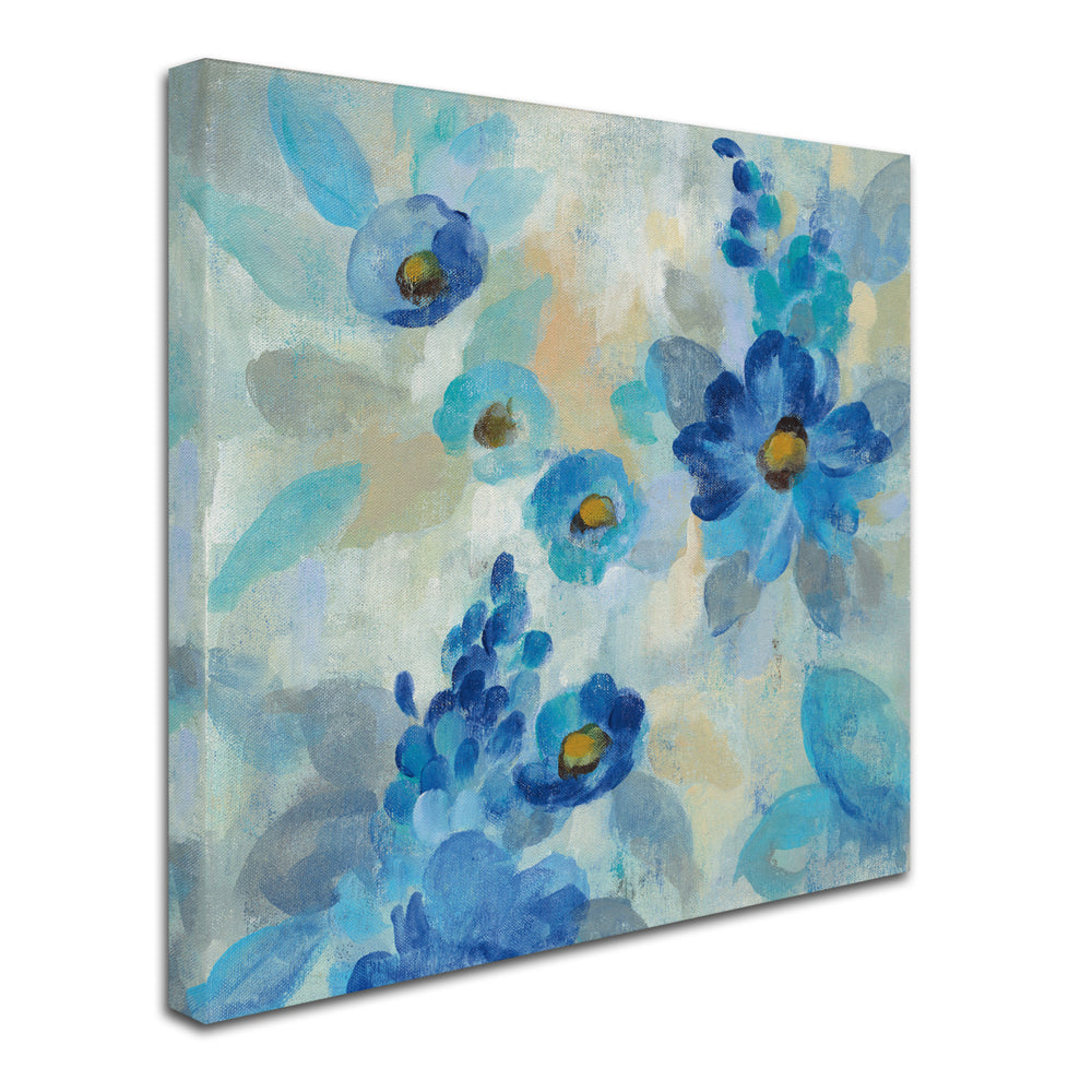 Silvia Vassileva Blue Flowers Whisper III Canvas Art 24 x 24 Image 2