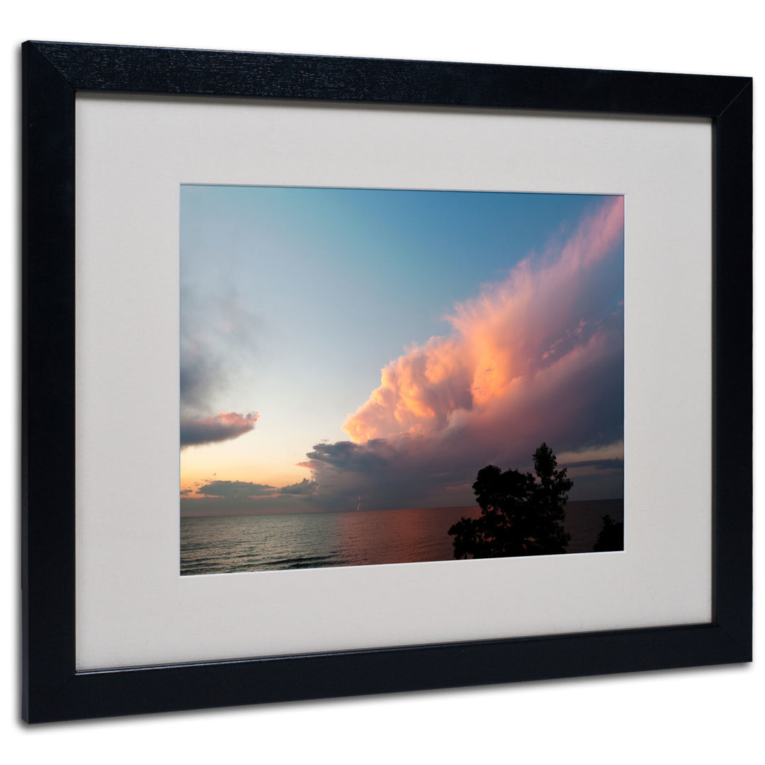 Kurt Shaffer Summer Sunset Storm Black Wooden Framed Art 18 x 22 Inches Image 1