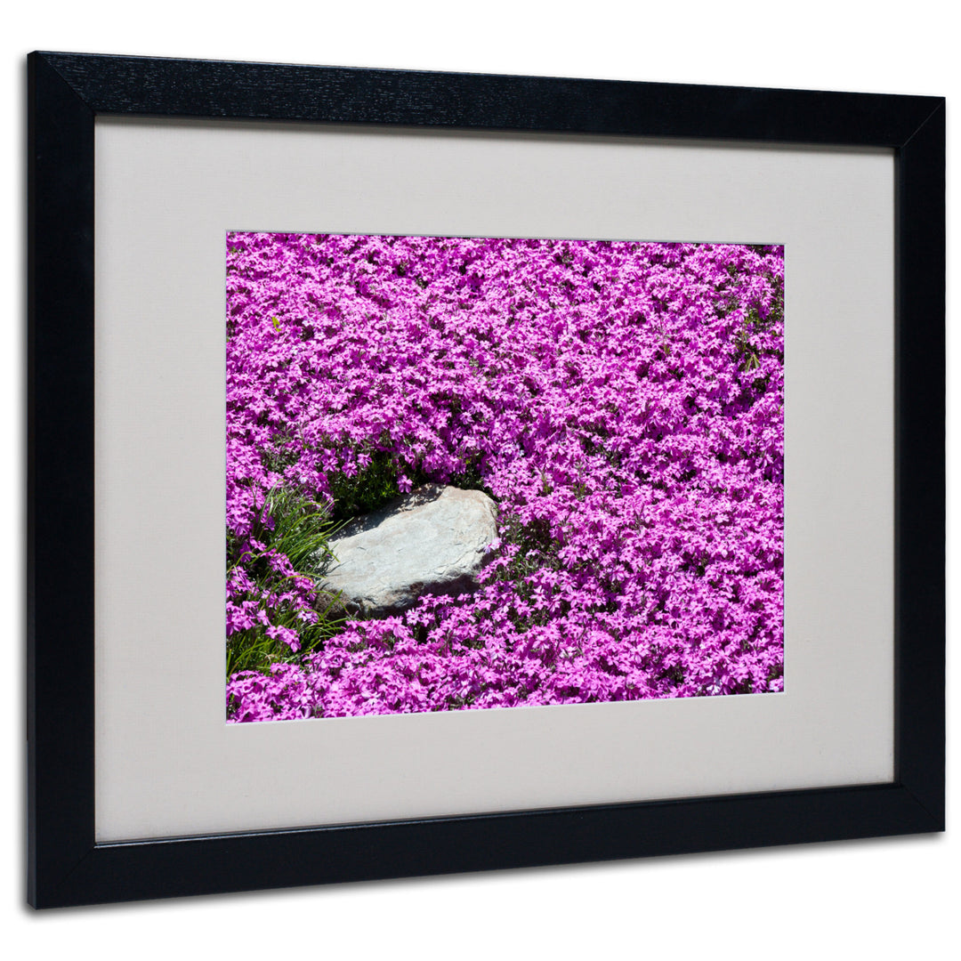 Kurt Shaffer Island in Purple Black Wooden Framed Art 18 x 22 Inches Image 1