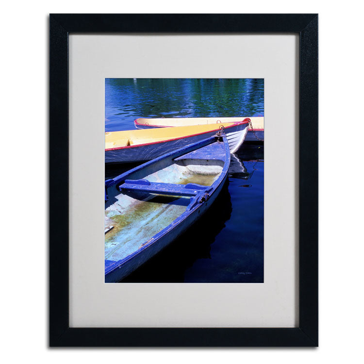 Kathy Yates Bois de Boulogne Boats Black Wooden Framed Art 18 x 22 Inches Image 2