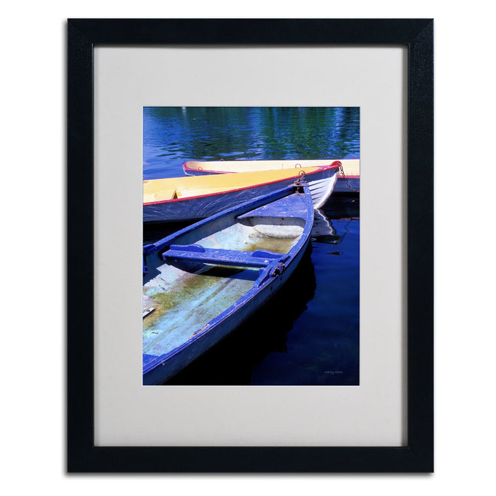Kathy Yates Bois de Boulogne Boats Black Wooden Framed Art 18 x 22 Inches Image 3
