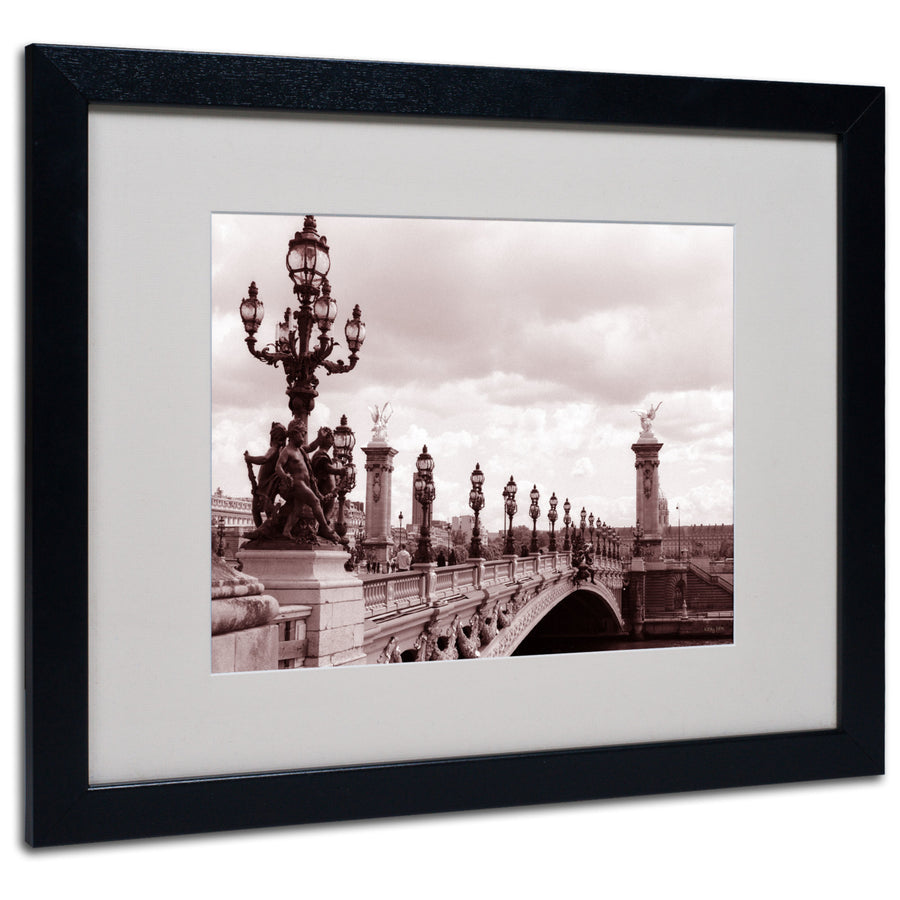 Kathy Yates Pont Alexandre III Bridge Black Wooden Framed Art 18 x 22 Inches Image 1