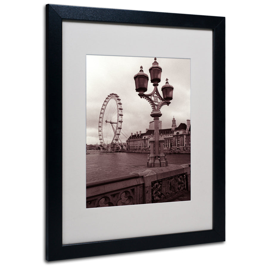 Kathy Yates London Eye 2 Black Wooden Framed Art 18 x 22 Inches Image 1