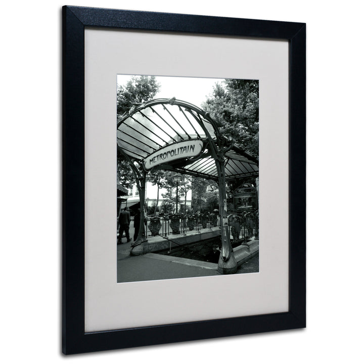 Kathy Yates Le Metro as Art Black Wooden Framed Art 18 x 22 Inches Image 1