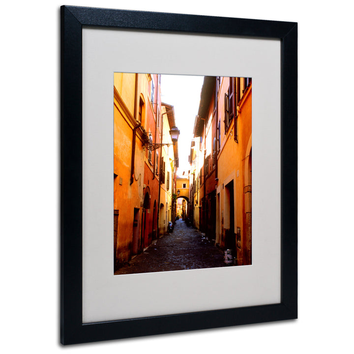 Kathy Yates Campo de Fiori Alley Black Wooden Framed Art 18 x 22 Inches Image 1