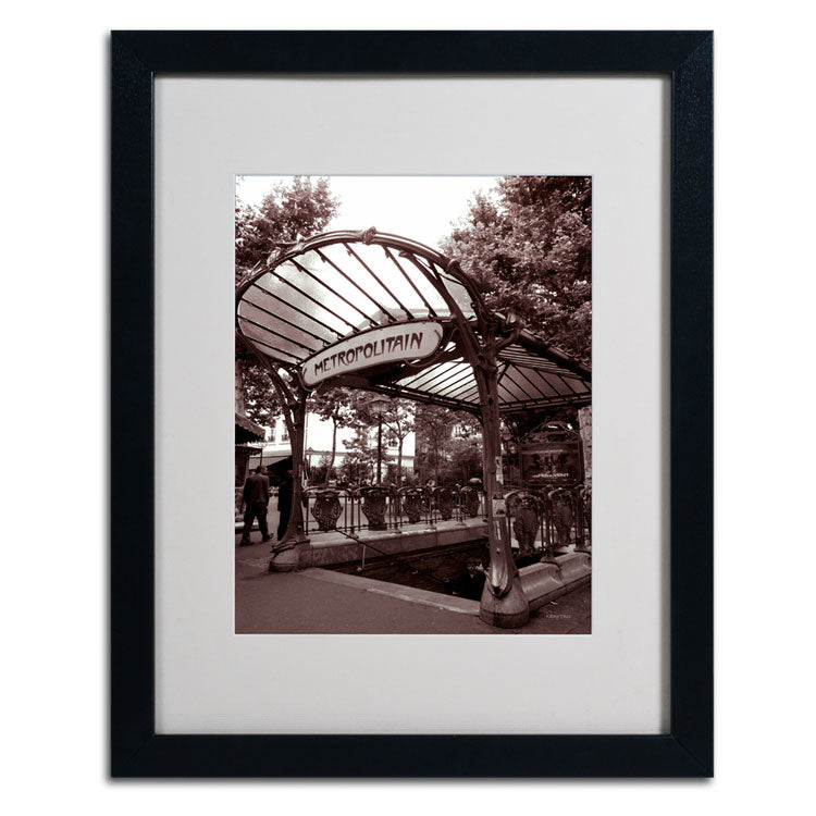 Kathy Yates Le Metro as Art 2 Black Wooden Framed Art 18 x 22 Inches Image 2