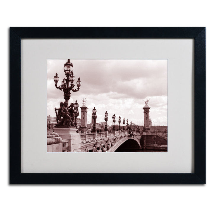 Kathy Yates Pont Alexandre III Bridge Black Wooden Framed Art 18 x 22 Inches Image 3