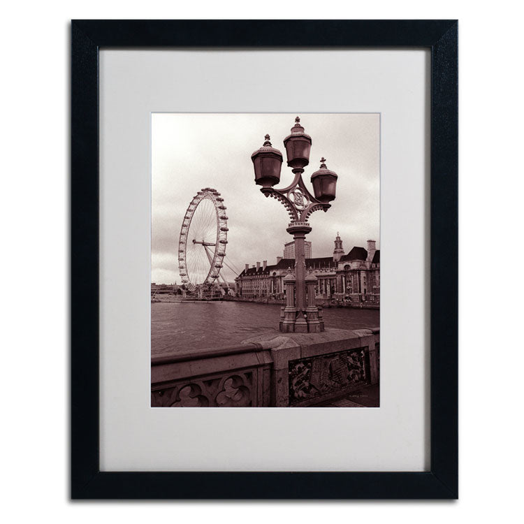 Kathy Yates London Eye 2 Black Wooden Framed Art 18 x 22 Inches Image 2