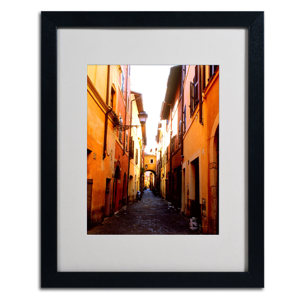 Kathy Yates Campo de Fiori Alley Black Wooden Framed Art 18 x 22 Inches Image 3
