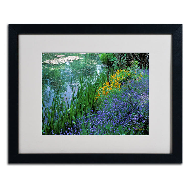 Kathy Yates Monets Lily Pond Black Wooden Framed Art 18 x 22 Inches Image 2