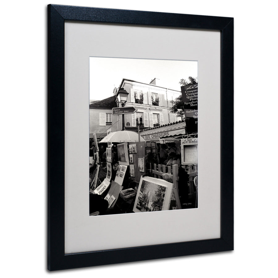 Kathy Yates Montmartre Black Wooden Framed Art 18 x 22 Inches Image 1