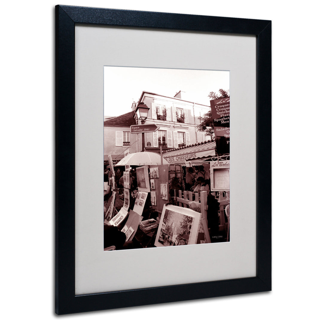Kathy Yates Montmartre 2 Black Wooden Framed Art 18 x 22 Inches Image 1