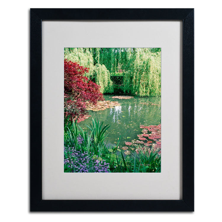 Kathy Yates Monets Lily Pond 2 Black Wooden Framed Art 18 x 22 Inches Image 2
