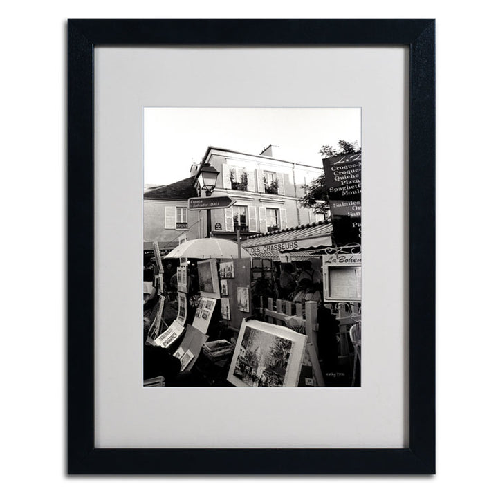 Kathy Yates Montmartre Black Wooden Framed Art 18 x 22 Inches Image 2