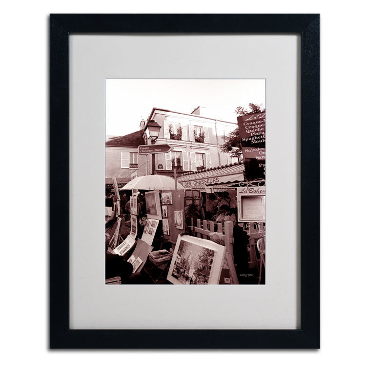 Kathy Yates Montmartre 2 Black Wooden Framed Art 18 x 22 Inches Image 2