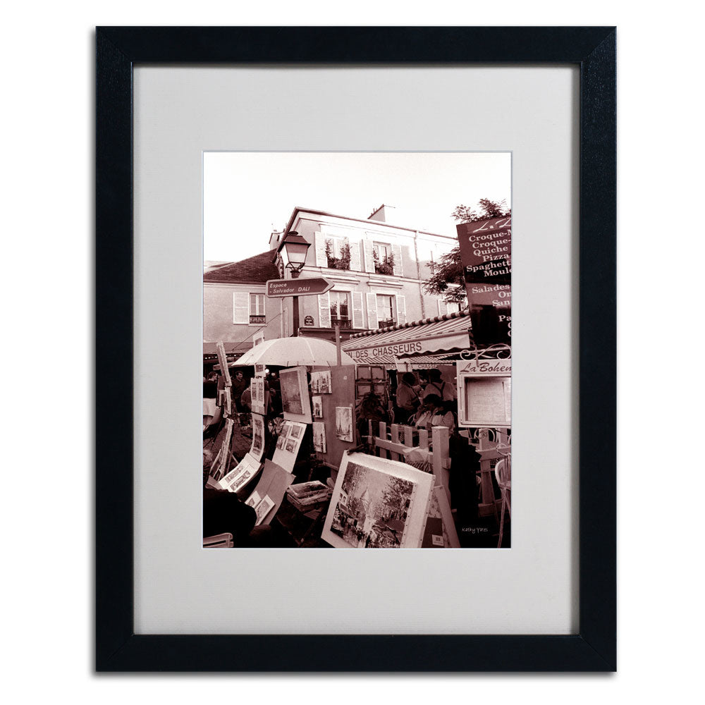 Kathy Yates Montmartre 2 Black Wooden Framed Art 18 x 22 Inches Image 3