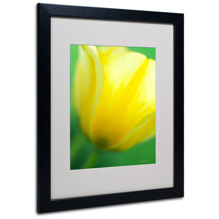 Kathy Yates Hint of a Tulip Black Wooden Framed Art 18 x 22 Inches Image 1