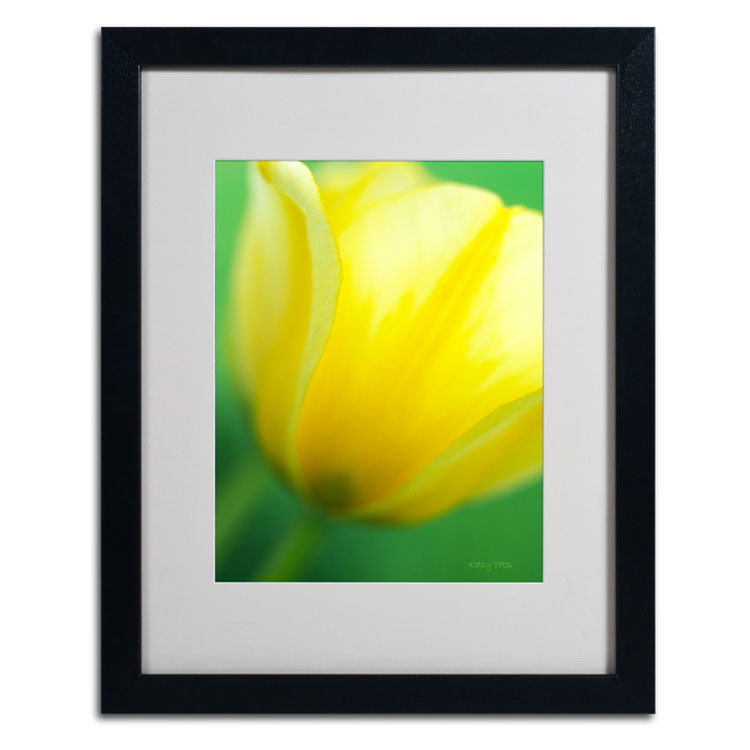 Kathy Yates Hint of a Tulip Black Wooden Framed Art 18 x 22 Inches Image 2
