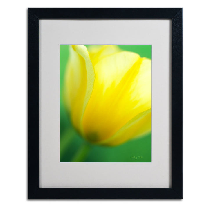 Kathy Yates Hint of a Tulip Black Wooden Framed Art 18 x 22 Inches Image 3