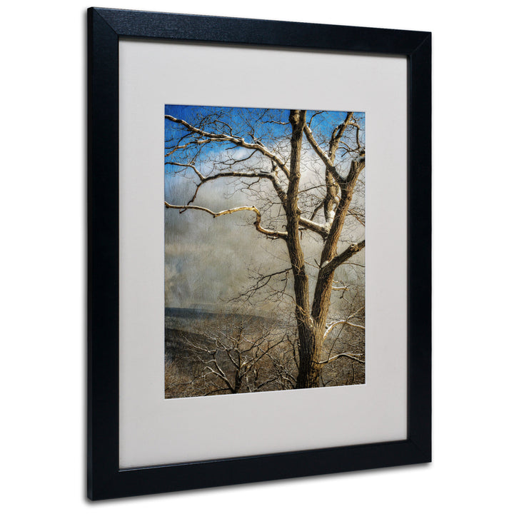 Lois Bryan Tree In Winter Black Wooden Framed Art 18 x 22 Inches Image 1