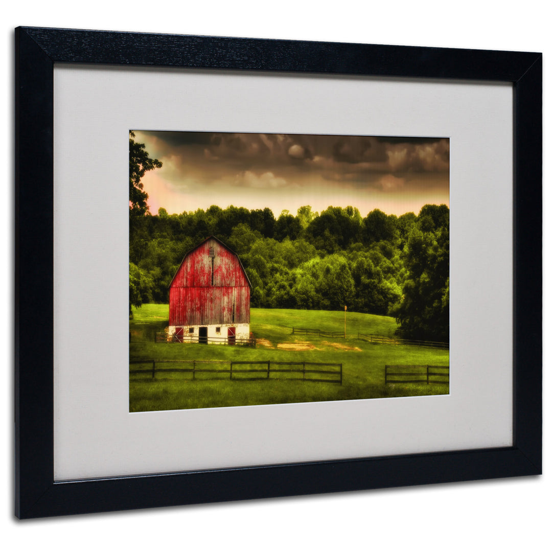 Lois Bryan Summer Evening On the Farm Black Wooden Framed Art 18 x 22 Inches Image 1