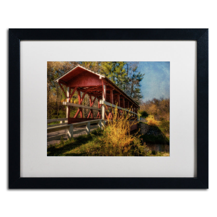 Lois Bryan Crossing Shawnee Creek Black Wooden Framed Art 18 x 22 Inches Image 1