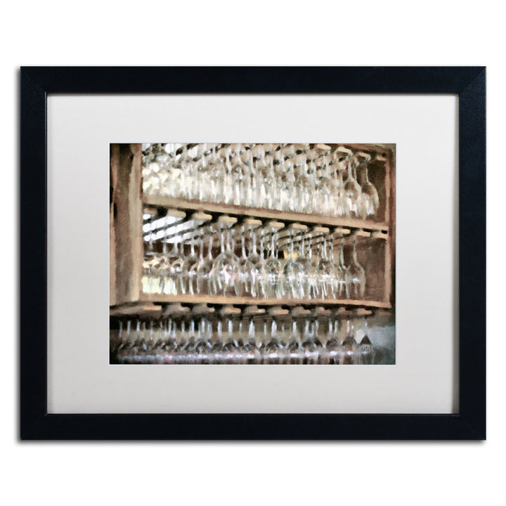 Lois Bryan Drinks on the House in Cool Neutrals Black Wooden Framed Art 18 x 22 Inches Image 1