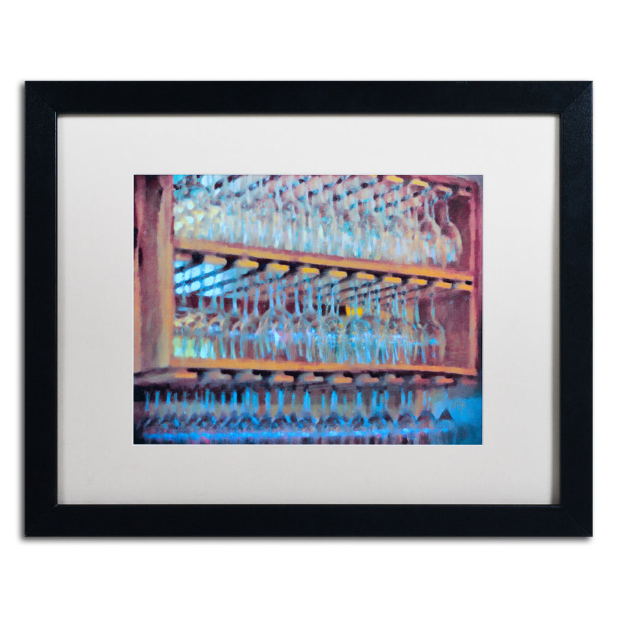 Lois Bryan Drinks on the House in Electric Blue Black Wooden Framed Art 18 x 22 Inches Image 1