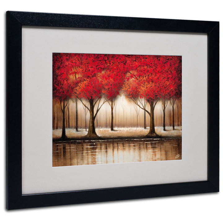 Rio Parade of Red Trees Black Wooden Framed Art 18 x 22 Inches Image 1