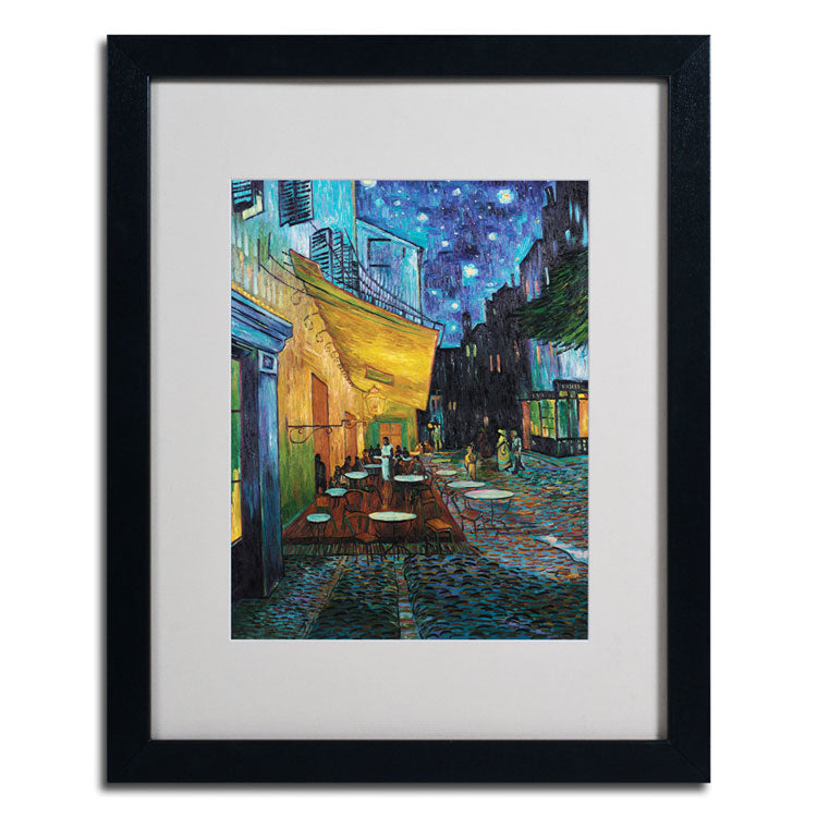 Vincent van Gogh Cafe Terrace Black Wooden Framed Art 18 x 22 Inches Image 2