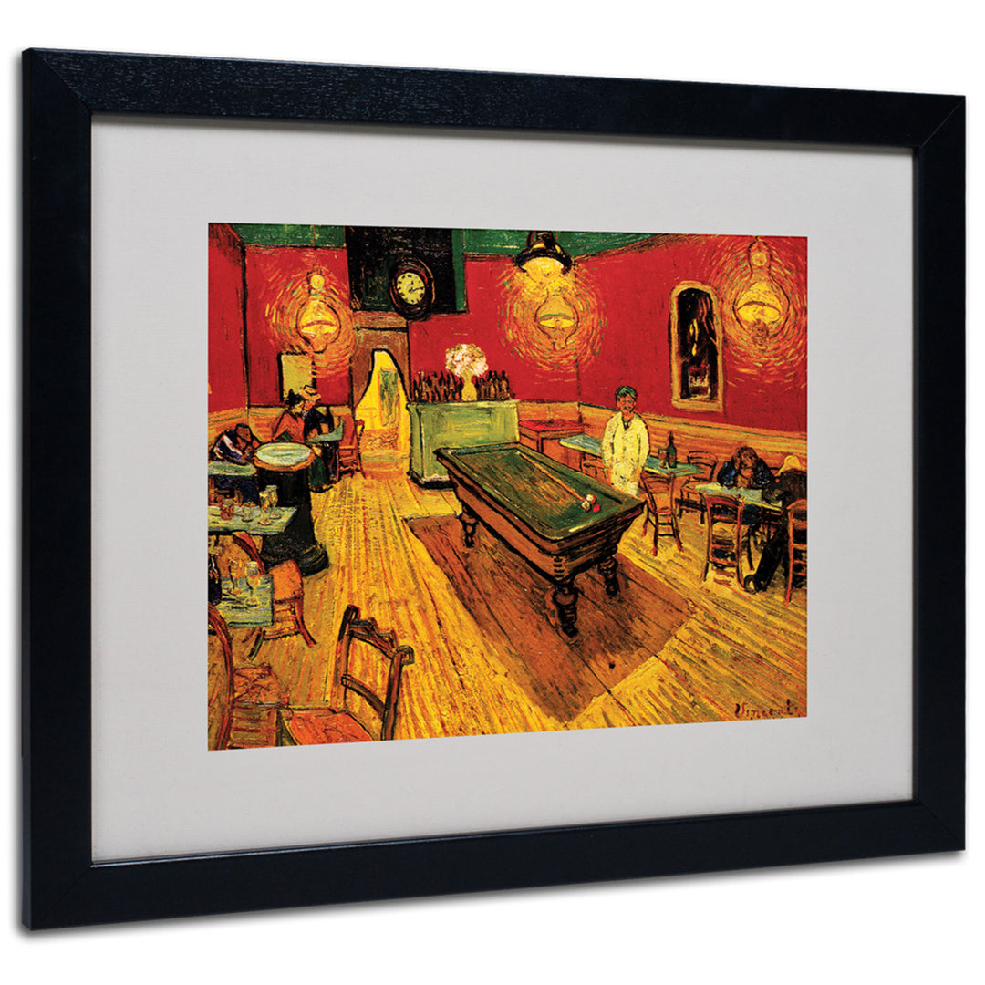 Vincent van Gogh Night Cafe Black Wooden Framed Art 18 x 22 Inches Image 1