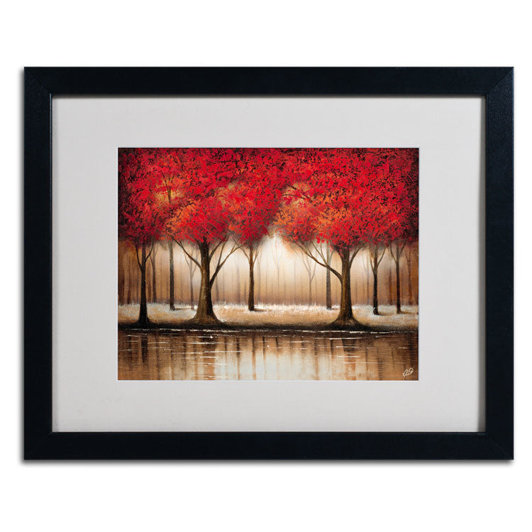 Rio Parade of Red Trees Black Wooden Framed Art 18 x 22 Inches Image 2